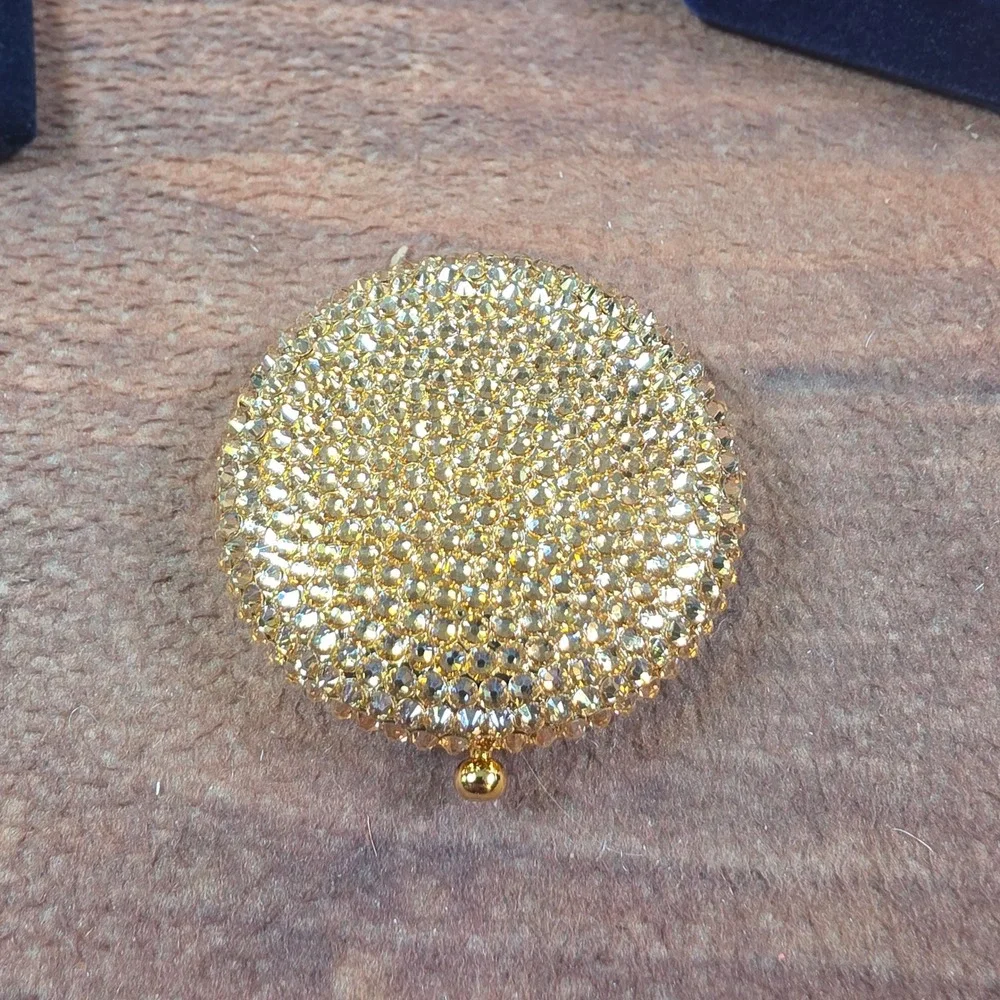 Estee Lauder Sparkling Pave Compact Women OS Gold Good Lucidity Crystal Limited